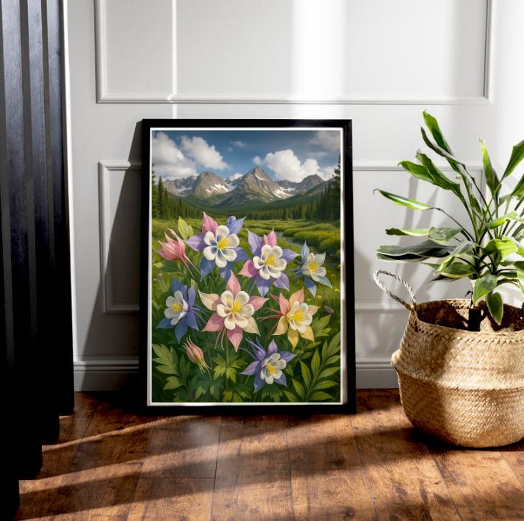 Rocky Mountain Columbine Wildflower Print – Colorado Nature Wall Art ...