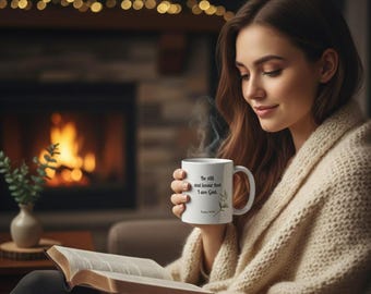 Minimalist Coffee Mug, Encouragement Present, Scripture Bible Verse Cup, 11oz