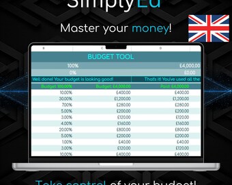 Digital Budget Tracker GBP - Monthly, Weekly & Project Reusable Google Sheets Spreadsheet