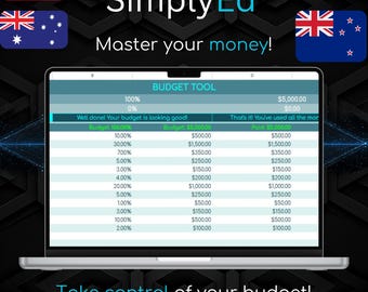 Digital Budget Tracker DOLLAR - Monthly, Weekly & Project Reusable Google Sheets Spreadsheet