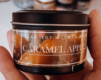 PRE-ORDER: Caramel Apples Coconut Soy Candle | Fall Candle | Autumn Scent | Vegan