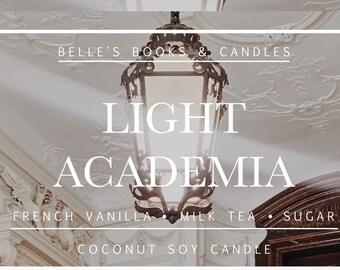 PRE-ORDER: Light Academia Coconut Soy Candle | Cosy Candle | Sweet Scent | Vegan