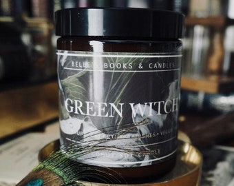 Green Witch Coconut Soy Candle | Garden Candle | Fresh & Fruity Scent | Vegan