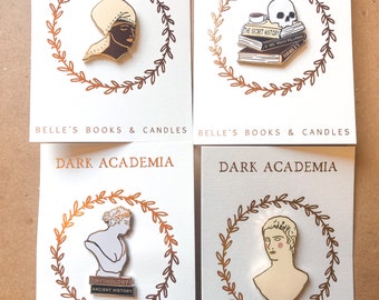 Dark Academia Enamel Pin Set: Ancient History Pins