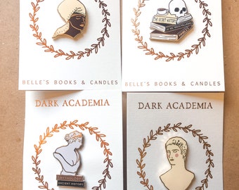 Full Dark Academia Enamel pin set | Ancient history pin | Dark Academia enamel pins