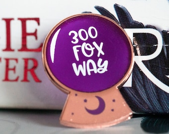 See-Through 300 Fox Way Enamel Pin | Raven Boys pin | Blue enamel pin | The Raven Cycle | Raven King | Blue Lily Lily Blue | stained glass