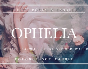 PRE-ORDER: Ophelia Coconut Soy Candle | Mythology Candle | Sweet Scent | Vegan