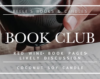 PRE-ORDER: Book Club Coconut Soy Candle | Red Wine Candle | Musk Fruit Scent | Vegan