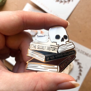 Dark Academia Book stack enamel pin | Ancient history pin | Dark Academia enamel pin | Hamlet enamel pin