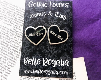Mon Cher Cara Mia Enamel Pins – Gothic Anniversary Gift