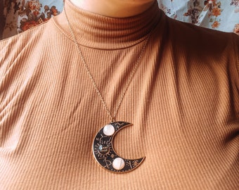 Moonstone Moon Child Necklace | Celestial jewellery