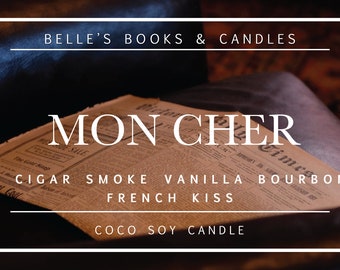 Mon Cher Coconut Soy Candle | Bourbon Candle | Musk Scent | Vegan