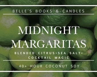 Midnight Margaritas Coconut Soy Candle | Cocktail Candle | Fresh & Fruity Scent | Vegan