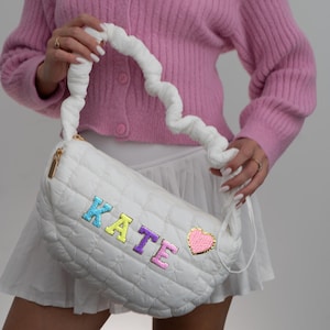 Personalized Bag, Soft Tote Bag, Custom Crossbody, Puffer Bag, Nylon Bag, Personalized bag for Girl, Puffer Crossbody, Puff Quilted Bag