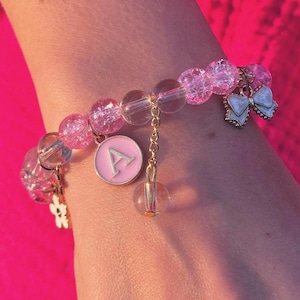 Kids bracelet, Bow Name Girls Bracelet for Toddler and Girls, Personalized Initial Charm Bracelet, Kids Jewelry, Gift for Girls, Easter gift