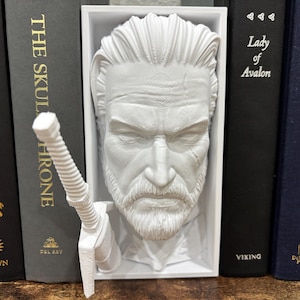 Geralt of Rivia from the witcher book nook shelf decoration decor bookend bookshelf insert