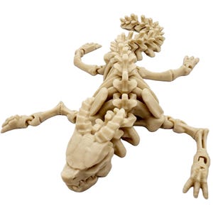 Skeleton bone dragon - 9 inches flexible dragon, articulated fidget toy, home decor, birthday gift, desk pet