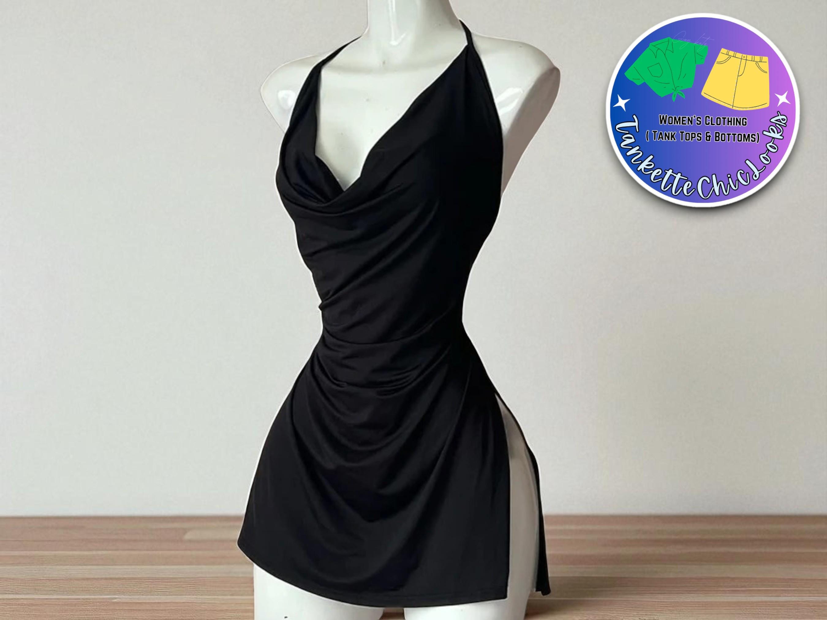 white christmas dresses Alto Low Cut Mini Dress – USA KOOKAÏ main image 1