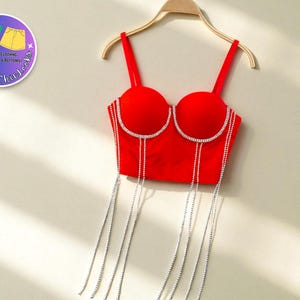 Chic Rhinestone Corset | Strappy Y2K Crop | Backless Cami Top | Festival Clubwear Tank | Tassel Detail Blouse | Summer Outfit Women