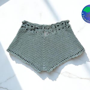 Short de bain d'été au crochet pour femme | Bas de plage découpé avec cordon de serrage | Cache-cartes élégants | Short de plage léger