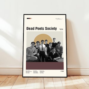 Dead Poets Society Poster / Movie Poster / Midcentury Modern Art / Minimalist Art / Vintage Print /  Retro Modern Poster / Gift for him