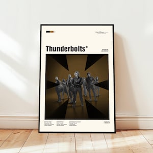Thunderbolts* Poster / Movie Poster / Midcentury Modern Art / Minimalist Art / Vintage Print /  Retro Modern Poster / Gift for him