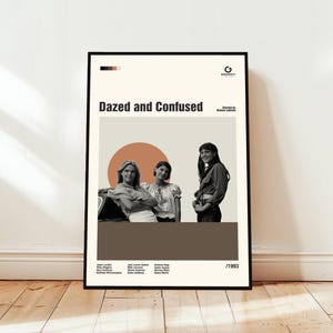Dazed and Confused poster/filmposter/midcentury moderne kunst/minimalistische kunst/vintage print/retro moderne poster/cadeau voor hem