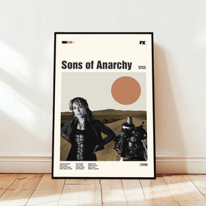 Sons of Anarchy Poster / Movie Poster / Midcentury Modern Art / Minimalist Art / Vintage Print /  Retro Modern Poster / Gift for him