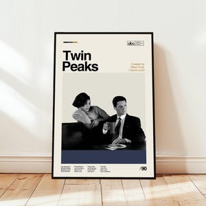 Twin Peaks Poster / Movie Poster / Midcentury Modern Art / Minimalist Art / Vintage Print /  Retro Modern Poster / Gift for him