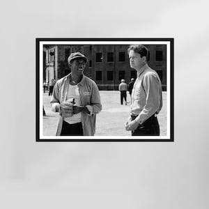 The Shawshank Redemption Poster, Morgan Freeman Poster, Movie Scenes Wall Art, Black and White, Printable Retro Wall Art, Wall Decor