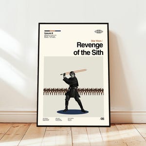Star Wars: Revenge of the Sith Poster / Movie Poster / Midcentury Modern Art / Minimalist Art / Vintage Print /  Retro Modern Poster