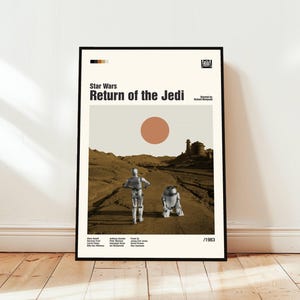 Star Wars: Return of the Jedi poster/filmposter/Midcentury moderne kunst/minimalistische kunst/vintage print/retro moderne poster