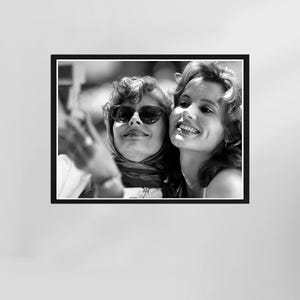 Thelma & Louise Poster, Thelma and Louise Poster, Movie Fan Gift, Black and White, Retro Movie Poster, Digital Download, Wall Art