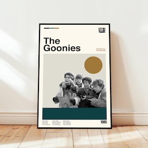 The Goonies Poster / Movie Poster / Midcentury Modern Art / Minimalist Art / Vintage Print /  Retro Modern Poster / Gift for him