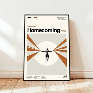 Spider-Man: Heimkehr Poster / Filmplakat / Midcentury Moderne Kunst / Minimalistische Kunst / Vintage Print / Retro Modernes Plakat