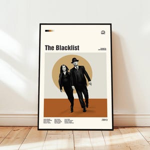 The Blacklist Poster / Movie Poster / Midcentury Modern Art / Minimalist Art / Vintage Print /  Retro Modern Poster / Gift for him