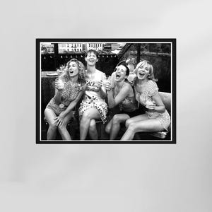 Sex and the City Poster, Black and White, Retro Poster, Wall Decor, Gift for fan, Digital Download, Gift for him