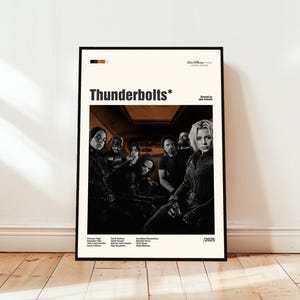 Thunderbolts* Poster / Movie Poster / Midcentury Modern Art / Minimalist Art / Vintage Print /  Retro Modern Poster / Gift for him