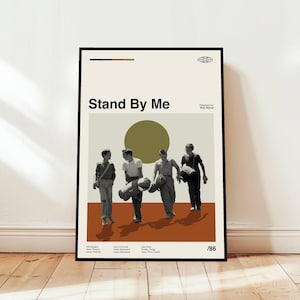 Stand By Me Poster / Movie Poster / Midcentury Modern Art / Minimalist Art / Vintage Print /  Retro Modern Poster / Gift for him