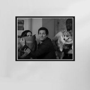 Brooklyn Nine-Nine Poster, Brooklyn 99 Funny Poster, Funny Wall Art, Black and White, Toilet Print, Restroom Decor, Digital Download