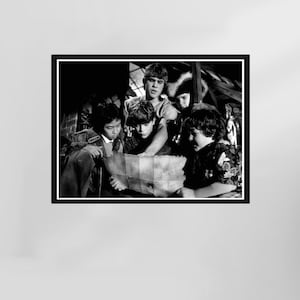 The Goonies Movie Poster, The Goonies Poster, Iconic Movie Poster, Movie Scenes Wall Art, Black and White, Printable Retro Wall Art