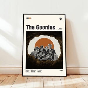 The Goonies Poster / Movie Poster / Midcentury Modern Art / Minimalist Art / Vintage Print /  Retro Modern Poster / Gift for him