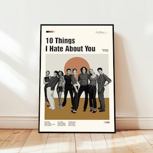 10 Things I Hate About You Poster / Movie Poster / Midcentury Modern Art / Minimalist Art / Vintage Print /  Retro Modern Poster