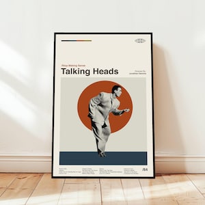 Talking Heads - Stop Malking Sense Poster / Movie Poster / Midcentury Modern Art / Minimalist Art / Vintage Print /  Retro Modern Poster