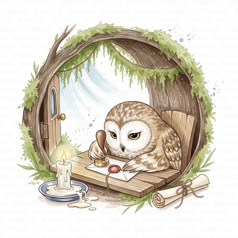 Whimsical Owl Art - Etsy