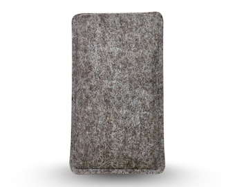 Handytasche aus Filz, schlichtes Design, passend für iPhone, Samsung, Xiaomi, Pixel, Fairphone und mehr, handgefertigte Handyhülle