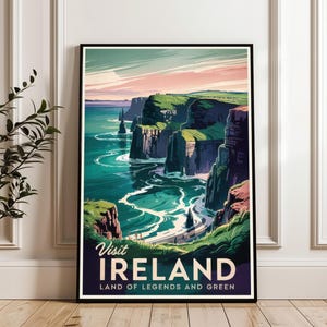 Ireland Poster, Land of Legends and Green, Ireland Travel Print, Ireland Natural Gift, Ireland National Park, Ireland Print Art, Home Decor