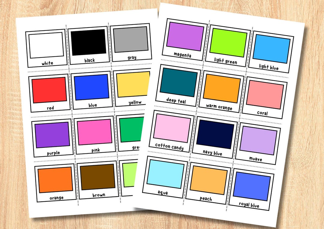 Color Flashcards Printable for Autism | Preschool Learning Colors ...