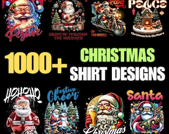 1000+ Christmas PNG Bundle | Santa Claus PNG, Holiday Sublimation Designs, Festive Clipart, Christmas Shirt Design, hd Transparent PNG Files