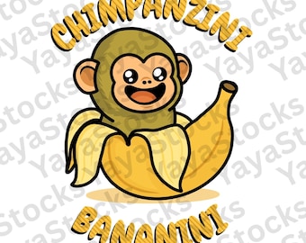 Chimpanzini Bananini PNG Funny Italian Meme Shirt PNG | Trendy Internet Brain Rot Graphic Tee | Humorous Digital Download